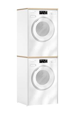 Schildmeyer Wasmachinekast Solea (2-delige set, mat wit) Schildmeyer Wasmachinekast Solea (2-delige set, mat wit)