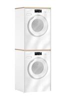Schildmeyer Wasmachinekast Solea (2-delige set, mat wit) - thumbnail