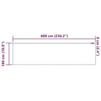 VidaXL Kantgordijn met gordijnen bloemen wit 180 x 600 cm polyester - thumbnail