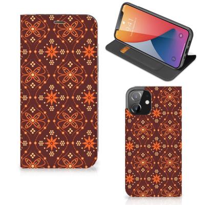 iPhone 12 | iPhone 12 Pro | Hoesje met Magneet | Batik Brown