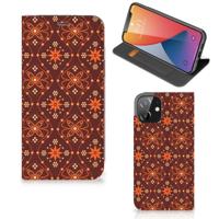 iPhone 12 | iPhone 12 Pro | Hoesje met Magneet | Batik Brown - thumbnail