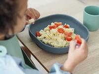 Serviesset 4 items silicone BEABA blauw - thumbnail