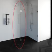 BRAUER Draaibare zijwand 30 helder glas greeploos - thumbnail