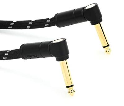 Fender Deluxe Cables instrumentkabel 30 cm zwart tweed