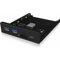 ICY BOX USB 3.2 Gen 1-hub 3 poorten Zwart - thumbnail