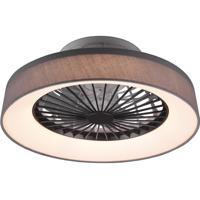 LED Plafondlamp met Ventilator - Plafondventilator - Trion Farali - 30W - Aanpasbare Kleur - Afstandsbediening - Dimbaar - Rond - Mat Grijs - Kunststof - thumbnail