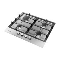 Inventum IKG6023GRVS Inbouw Gaskookplaat met 4 Branders Zwart/RVS - thumbnail