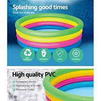 Bestway Opblaasbaar Kinderzwembad 4 Ringen Regenboog 157x46 cm +3 Jaar Tuin 51117 - thumbnail