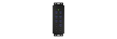 ICY BOX IB-HUB1703-QC3, 7 Port USB 3.2 Gen 1 mit 1x QC 3.0 u. 2x BC 1.2 Ladeanschl. 60362 USB-hub 10 poorten USB-A USB 3.0 5 GBit/s Met snellaadpoort Zwart
