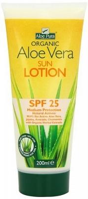 Optima Aloe pura organic aloe vera zonnelotion SPF25 200 Milliliter