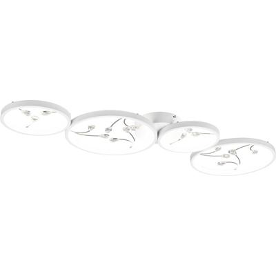 Dimbare LED Plafondlamp 37W - Natuurlijk Wit 4000K - Rechthoekig Mat Wit Aluminium