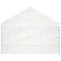 Paviljoen Prieel met dak 4,08x2,23x3,22 m PE wit - thumbnail