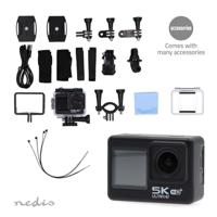 Nedis Action Cam | Dubbel scherm | 5K@30fps | 16 MPixel | Waterbestendig tot: 30.0 m | 80 min | Wi-Fi | App beschikbaar voor: Android™ / IOS | Mounts - thumbnail