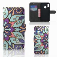 Honor 10 Lite Hoesje Purple Flower - thumbnail