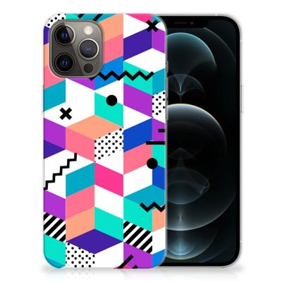 iPhone 12 Pro Max | TPU Hoesje | Blokken Kleurrijk
