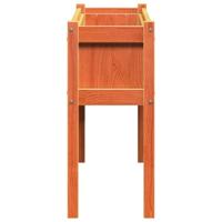 Plantenbak met poten 110x31x70 cm grenenhout waxbruin - thumbnail