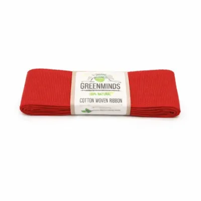Greenminds lint katoen rood 2 m | 48 stuks
