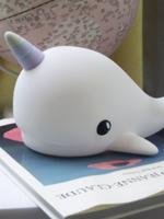 Soepel oplaadbaar nachtlampje Splash de Walvis - DHINK KONTIKI wit - thumbnail