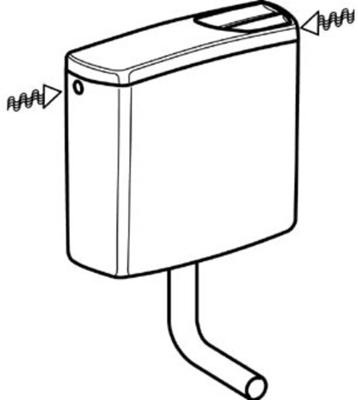 Geberit Twico laaghangend reservoir met 2 delige bedieningsknop wit 140.317.11.1