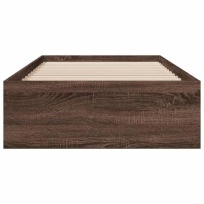 Bedframe met lades bewerkt hout bruin eikenkleurig 100x200 cm