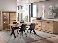 Eetkamer MARNOIX 248 cm franse eik met stoelen - thumbnail