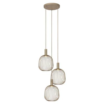 Lucide ESTEREL - Hanglamp - 3xGU10 (MR11) - Taupe | Essential