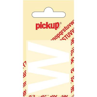 Plakletter Helvetica 40 mm Sticker witte letter w Pickup - Pickup