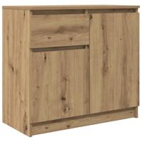 Dressoir lade 71x35x65 cm spaanplaat artisanaal eikenkleurig - thumbnail