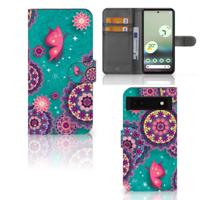 Google Pixel 6A Hoesje Cirkels en Vlinders - thumbnail