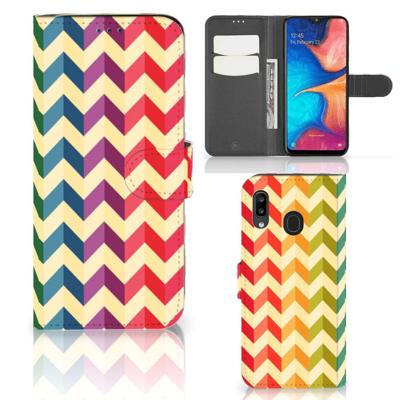 Samsung Galaxy A30 | Telefoon Hoesje | Zigzag Multi Color