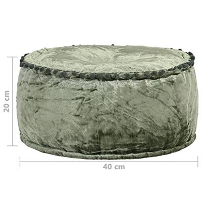 VidaXL Poef rond 40x20 cm fluweel groen