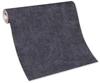 Dutch Wallcoverings Behang Carat Deluxe Uni Zwart 10078-15