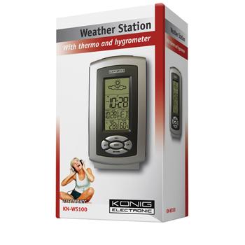 Thermo hygrometer weerstation met alarm en buitentemperatuur