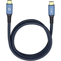 Oehlbach USB Plus CC USB 3.2 Gen 1 (USB 3.0) [1x USB-C stekker - 1x USB-C stekker] 3.00 m Blauw Vergulde steekcontacten - thumbnail
