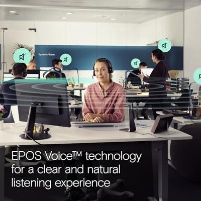 EPOS Impact 1060T ANC On Ear headset Bluetooth Stereo Zwart Noise Cancelling Headset Computer