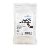 LogiLink KAB0069 cable tie met label 100sts 100mm - thumbnail