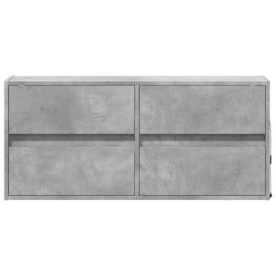 Tv-wandmeubel met LED-verlichting 100x31x45 cm betongrijs