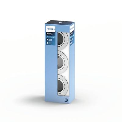 Philips Set ronde inbouwspotsDonegal (3x) GU10 metaalgrijs - 5039317PN