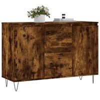 Dressoir 104x35x70 cm bewerkt hout gerookt eikenkleurig - thumbnail