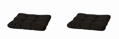 Kussen lounge zit 73x73 Basic zwart (2 stuks) Madison - Madison