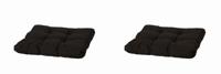 Kussen lounge zit 73x73 Basic zwart (2 stuks) Madison - Madison - thumbnail