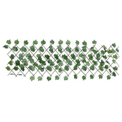 VidaXL Kunstplant druivenblad op latwerk uittrekbaar 190x60 cm groen