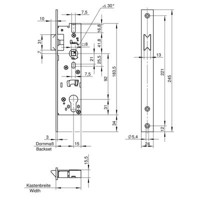 Wilka Smalslot RVS loop 138F-30 LS / RS