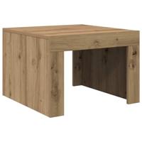 Salontafel Artisan Eiken 50 x 50 x 35 cm Bewerkt hout - thumbnail