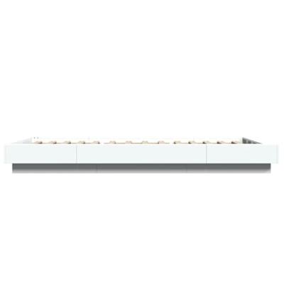 Bedframe met LED-verlichting bewerkt hout wit 90x200 cm