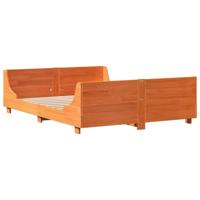 Bedframe zonder matras massief grenenhout wasbruin 120x200 cm - thumbnail