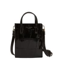 Ted Baker Viienna Croc Effect Mini Icon Bag Black - thumbnail