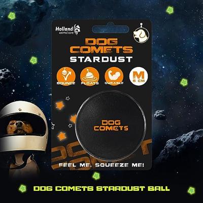Dog Comets Ball Stardust Ø6 cm - Hondenspeelgoed - Hondenbal - Natuurlijk rubber - 1 stuk - Oranje/Zwart