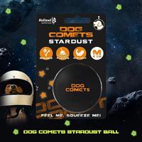 Dog Comets Ball Stardust Ø6 cm - Hondenspeelgoed - Hondenbal - Natuurlijk rubber - 1 stuk - Oranje/Zwart - thumbnail