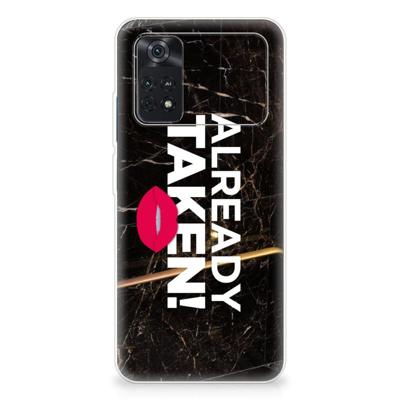 Xiaomi Poco M4 Pro 4G | Siliconen hoesje | met naam Already Taken Black Xiaomi Poco M4 Pro 4G | Siliconen hoesje | met naam Already Taken Black